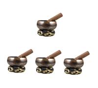 ifundom 4sets Tibetan Singing Bowl for Meditation Includes Mallet Cushion Pad Buddha Sound Bowl for Mindfulness and Relaxation Random Color