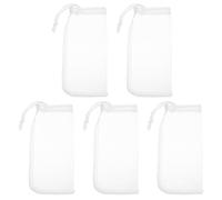 ifundom 5 Pcs Aquarium Filter Media Bags 180 Micron Fine Nylon Mesh with Drawstring, Small Reusable Fish Tank Filtration Bags for Pond and Aquarium Use