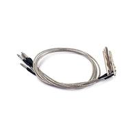 ifundom 5 Pcs Piezo Pickup Stick Set for Cigar Box Guitar and 3 String Guitar Easy to Mount under Saddle with No Noise Silver Piezo and Wire Material 2.5Mm Plug Diameter for Players