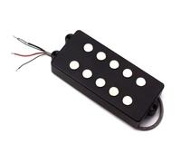 ifundom 5 String Electric Bass Pickups Set for Bass Guitar, Open Style Black Metal Bridge and Neck Pickups with Wax Potted Design, Rich in Harmonics for Enhanced Sound Performance