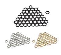 ifundom 50 Pcs Golden Zinc Alloy Thin Replacement Nuts for Guitar Bass Socket Jack M8 8mm Diameter Electric Guitar Accessories Hardware Kit