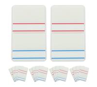 ifundom 50 PCS Writable Pet Sticky Index Tabs with Blue and Red Stripes, Self-Adhesive Label Tabs for Books, Notebooks, and File Organization, Suitable for Annotation and Study Use