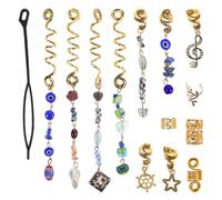 ifundom 50pcs Blue Serpent-shaped Hair Clips with Eye Stone Charm, Metal and Plastic Material, Spiral and Leaf-shaped Design, Elegant Hair Accessories for Women on Occasion