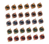 ifundom 50pcs Plastic Safety Craft Doll Eyes with Washers for Crochet DIY Bear Plush Animal Eyeballs Assorted Brown Double Eyelid Making Supplies