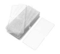 ifundom 50pcs Pvc Coin Sleeves Double-sided Small Pouch 48x100mm Sealable Coin Storage Bag for Collectors Banknote Protector and Cash Deposit Organizer