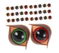 ifundom 50pcs Safety Eyes for Crochet Animals Soft Plastic Doll Eyes with Washers for DIY Stuffed Plush Dolls and Halloween Decorations Realistic Double Eyelid Design
