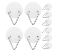 ifundom 50pcs Silver Decorative Wall Hooks with Strong Load-Bearing Capacity and Nail-Free Design Self Adhesive Hanging Plate Holders for Home Wall Art Display and Hanging