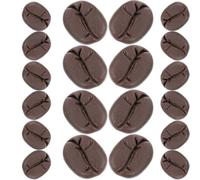 ifundom 50pcs Simulated Coffee Bean Play Food Matte Resin 18x15x7mm Kitchen Pretend Restaurant Display Props