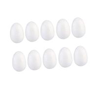 ifundom 50pcs White Foam DIY Eggs for Easter Craft Projects Solid Painting Eggs for Festival Decorations and Family Fun