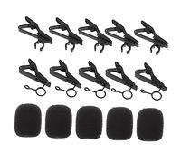 ifundom 54pcs Microphone Tie Clip Set with Sponge Metal Wire Clips Microphone Accessories for Recording Podcasting Karaoke Lightweight Easy to Use