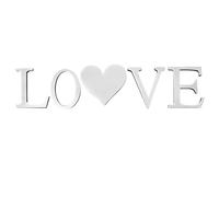 ifundom 5pcs Acrylic Mirror Wall Stickers Heart Shape, Silver Self-Adhesive Letters for Home Decoration, Easy to Paste Creative Wall Art for Party and Bedroom