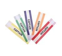 ifundom 5pcs Adjustable Elastic Captain Armband Soccer High Visibility Sweat-resistant Football Bands with Bold Stripes for Team Training and Leadership Identification