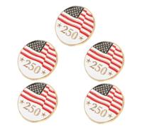 ifundom 5Pcs American Flag Brooch Pins Set Usa Independence Day Lapel Pins for Clothes Backpacks Sweaters 2026 250Th Anniversary for Women