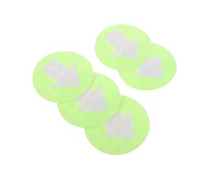 ifundom 5pcs Arrow Direction Signs Reflective Pvc Sturdy Markers Light Green for Stairway Pathways Outdoor Use Easy Identification