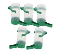 ifundom 5pcs Automatic Bird Water Feeder for Cage Parrot Cockatiel Water Container Reusable Plastic Dispenser Design for Small Birds and Pets