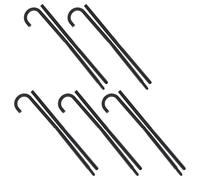 ifundom 5pcs Black Plastic Magician Cane Set - 4-Section Theatrical Dance Props for Cosplay, Halloween Party, Jazz and Belly Dance Performance Accessories