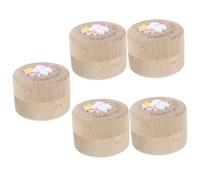 ifundom 5pcs Box Tooth Box Wood Container for Boys and Girls Fairy Tooth Holder for Childhood Memory for Fairy Gifts