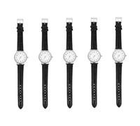 ifundom 5pcs Delicate Outdoor Female Watch Simple Style Analog Arabic Numerals Dial Fashionable Women Accessory Comfortable Strap for Everyday Wear