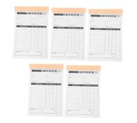 ifundom 5pcs Double Note Invoice Order Receipt Book Board Paper for Small Business Record Slip Ticket Statement Voucher Track My Order