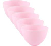 ifundom 5pcs Facial Mask Bowls Silicone Multi-functional Mask Mixing Silicone Bowls for Skincare DIY Household and Camping Use Pink