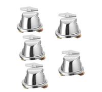 ifundom 5pcs Floor Tom Leg Clamp Silver-plated Iron Drum Set Base Tom Leg Mount for Various Drum Kits Easy Installation Percussion Accessory