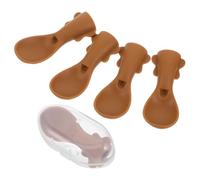 ifundom 5pcs Food Conversion Spoon Silicone Feeding Spoons Food Pouch Toppers Spoons Silicone Squeeze Dispensing for Weaning Boy Girl Feeder Squeeze for Daycare Outings