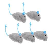 ifundom 5pcs Funny Kitten Plush Mouse Chewing for Cats Interactive Scratching Mice Wear Resistant Pet Supplies for Playtime and Engagement