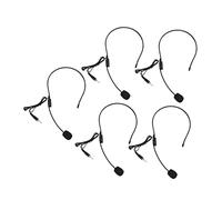 ifundom 5pcs Headset Microphone Threaded 3.5mm/0.14inch All-directional Plastic Head Microphone with Voice Amplifier for Teacher Easy to Carry Wide Range of Uses for Stage Performances