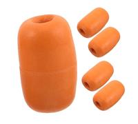 ifundom 5Pcs High Buoyancy Fishing Net Floats UV Resistant Foam Buoyancy Markers for Aquaculture Bright Orange Oval Buoys Easy Install Fishing Floats for Stable Net Cage Support