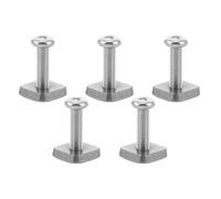 ifundom 5pcs Longboard Fin Screw and Plate - Surfboard Fin Box Screws Stainless Steel Paddleboard Replacement for SUP Surfing Accessories