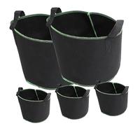 ifundom 5pcs Non Woven Potato Growing Bags Thickened Fabric Planter for Vegetables Breathable Drainage for Healthy Root Formation and Faster Growth
