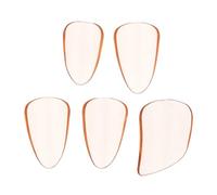 ifundom 5pcs Orange PC Pipa Nail Covers round Edge for String Instrument Nails, Portable Professional Pipa Finger Picks, Birthday Gift for Musicians