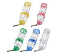ifundom 5pcs Pet Water Bottle Dispenser Non Drip Small Animal Drinking Bottle for Hamster Rabbit Guinea Pig Chinchilla Ferret