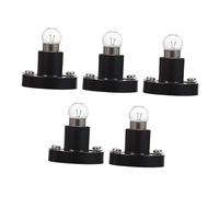 ifundom 5pcs Screw Lamp Holder and Bulb Kit for Physics Lab Experimental Lighting Precision Stable Socket with Bulbs Educational Science DIY Equipment for Students