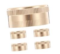 ifundom 5pcs Solid Brass Garden Hose Female End Caps Spigot Caps Leak-Resistant Tubing Blanking Plugs for Outdoor Faucet Hose Splitter Water Spigot Accessories