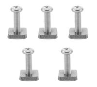 ifundom 5pcs Stainless Steel Surfboard Fin Screws with Plate for Paddle Board and Sup, Effortless Installation, Portable Packaging, for Surfing and Quick Fin Changes