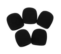 ifundom 5pcs Thick Sponge Microphone Windscreen Covers Handheld Mic Protective Wind Screen for Ktv Stage, Broadcasting, Recording - High Density Foam Mic Cover for Speech and Performance