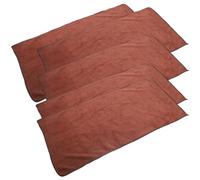 ifundom 5pcs Washable Guinea Pig Blankets Soft Microfiber Small Animal Cage Liners Warm Sleep Mats Pet Bedding Pads Brown