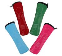 ifundom 5sets Reusable Pouch Durable Tableware Storage Bag for Outdoor Dining Compact Design for Easy Carrying for Home Restaurant and Use 4pcs*5