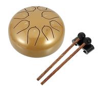 ifundom 6-inch Ethereal Drum 8 Notes Tongue Drum Mallet for Adults Children Delicate Musical Instrument Smooth Surface Gold Varnish
