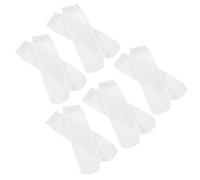 ifundom 6 Pairs 30cm White Cotton Blank Socks Elastic Printable Sublimation Socks for DIY Digital Heat Transfer