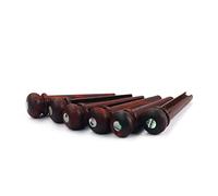 ifundom 6 Pcs Rosewood Acoustic Guitar Bridge Pins Set with String Pegs for Folk Guitar Replacement and Repair Accessories
