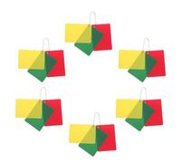ifundom 6 Sets Soccer Referee Cards Six Set PP for Football Match Referees | Portable, Weatherproof, Highly Visible Colours, Decisions for Soccer Games, Green Yellow Red Warning Cards