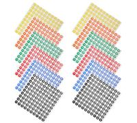 ifundom 60 Sheets 10Mm Round Number Stickers Self-Adhesive Color-Coded Sorting Labels 1-100 for File Organization, Inventory, Planner, and Office Use with Multi-Color Coding