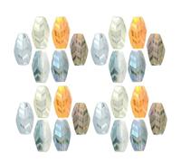 ifundom 60Pcs Mixed Color Oval Glass Beads Large Hole, Faceted Translucent Spacer Beads for Jewelry Making DIY Bracelets Necklaces Earrings Craft Supplies for Beginners and Crafters