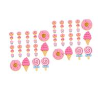 ifundom 60pcs Resin Flatback Charms Ice Cream Cone Lollipop Charms for Diy Jewelry Phone Case Craft Decor
