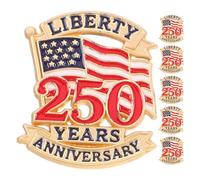 ifundom 6pcs 250th Anniversary Usa Lapel Pins Brooches Set Patriotic American Flag Folded Flag Pins Veterans Day and Independence Day Celebration Badge Accessories for Women