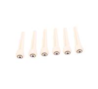 ifundom 6pcs Acoustic Guitar Bridge Green Shell Dot and Brass Circle Bone String Pegs for Standard Acoustic and Folk Guitars
