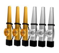 ifundom 6pcs Beginner Kazoos for Boys and Girls Metal Kazoos Case Boys and Girls Musical Instrument for Practice and Performance