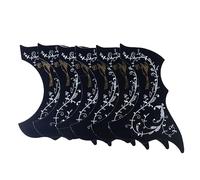 ifundom 6pcs Black Pet Acoustic Guitar Pick Guards for 40/41 Inch Guitars, Self-adhesive Scratch Protection, Easy Install, Protector Set for Daily Playing